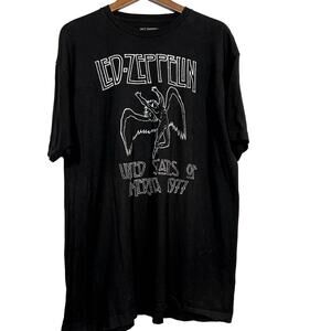 Y2K Led Zeppelin Repro Graphic Tee Short Sleeve Black - XL